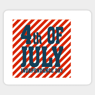 Stripes Fourth of July Sticker